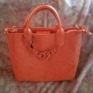 Juicy Couture Orange Handbag With Chain And Shoulder Strap